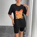 Women's Casual Round Neck Short Sleeve Top Multi-Color American Style Simple Fashionable Sports Solid Color Loose Printed T-Shirt_ecoleips.com