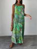 Women's ClothingSummer Expert Fashion Casual Women's Printed Long Skirt Loose Suspender Large Size Dress_ecoleips.com