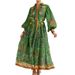 2026 Spring New Women's Clothing Cross-Border European And American Dresses Printed Tie-Up Cardigan Long Skirt_ecoleips.com