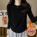 A Korean-Style Round-Neck Double-Sided German Velvet T-Shirt Paired With Long-Sleeved Shirts For Autumn And Winter, A Ve_ecoleips.com
