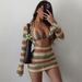 New 2025 Russian Style Women's Off-Shoulder Slim Fit Short Bikini Cover up Beach Dress Backless Design_ecoleips.com