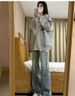 Grey Hooded Lapel Sweater Jacket Women's Hooded Autumn And Winter Korean Wear 2026 New Super Fire Autumn And Winter Coat_ecoleips.com