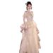 Elegant Long Evening Dress Champagne Colored Halter Neck Style for Emcees Students Coming of Age Ceremonies with Ethereal Tulle Skirt Women's Party Wear_ecoleips.com