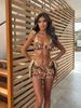 Women's Clothing Floral Print Three Piece Bikini Set With Tie Short Apron Sexy Swimwear For All Seasons_ecoleips.com