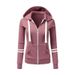 Autumn And Winter Women's Sweater, Sports Cardigan Zip Hooded Sweater Jacket_ecoleips.com