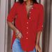 Women's Clothing Shirt Large Size Medium And Long Half Sleeve Elegant Temperament_ecoleips.com