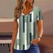 Summer V-Neck T-Shirt Fashion Women Short Sleeves 3D Printed Top Tee Casual Loose Black White Fashion Streetwear Female Pullover_ecoleips.com