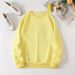 2026 Spring And Autumn New Casual Sweatshirt Jacket, Fleece-Lined, Thickened, Loose, Solid Color, Round_ecoleips.com