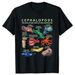 Shark Faces Of All Kinds T-shirt The Cephalopod Octopus Squid T-shirt Men Women Unisex Casual Tops Casual Daily Streetwear_ecoleips.com