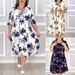 2026 Summer New European And American Women's Loose Round-Neck Fashion Short-Sleeve Printed Dress_ecoleips.com