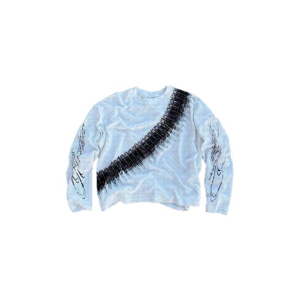 Dark Gothic Printed Pullover Hoodie Long Sleeve Streetwear Unisex Oversized Retro T-Shirt Top Comfort With Edge_ecoleips.com