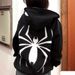 AC574 European And American Style Unique Dark-toned Women's Hoodie With Spider Print, New Early Spring Street Fashion_ecoleips.com