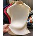 Women's Slim Fit Pleated T-Shirt Simple Solid Color Stand Collar Short Sleeve Versatile Classic Style New Summer Top_ecoleips.com