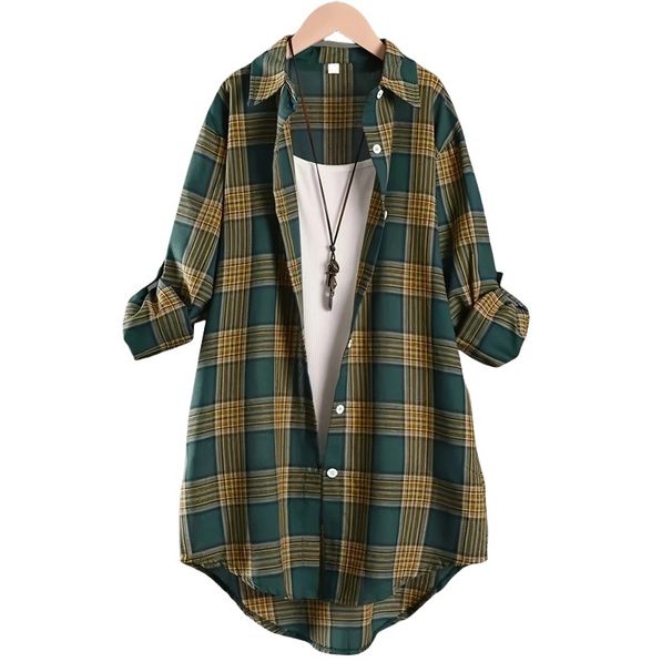 Long-Sleeved Cotton Linen Shirt For Women, Popular Casual And Stylish Long-Sleeved Loose-Fitting Shirt Jacket_ecoleips.com