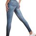 Women's Clothing Denim Fitness Pants For Women, High Waist Slimming Butt Lift Peach Stretch Outer Wear Double Pocket Running Yoga Casual Pants_ecoleips.com