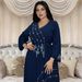 Verve XQY 500238 Muslim Women's Clothing Comfortable Basic Style Rhinestone Embellished Robe Dress_ecoleips.com