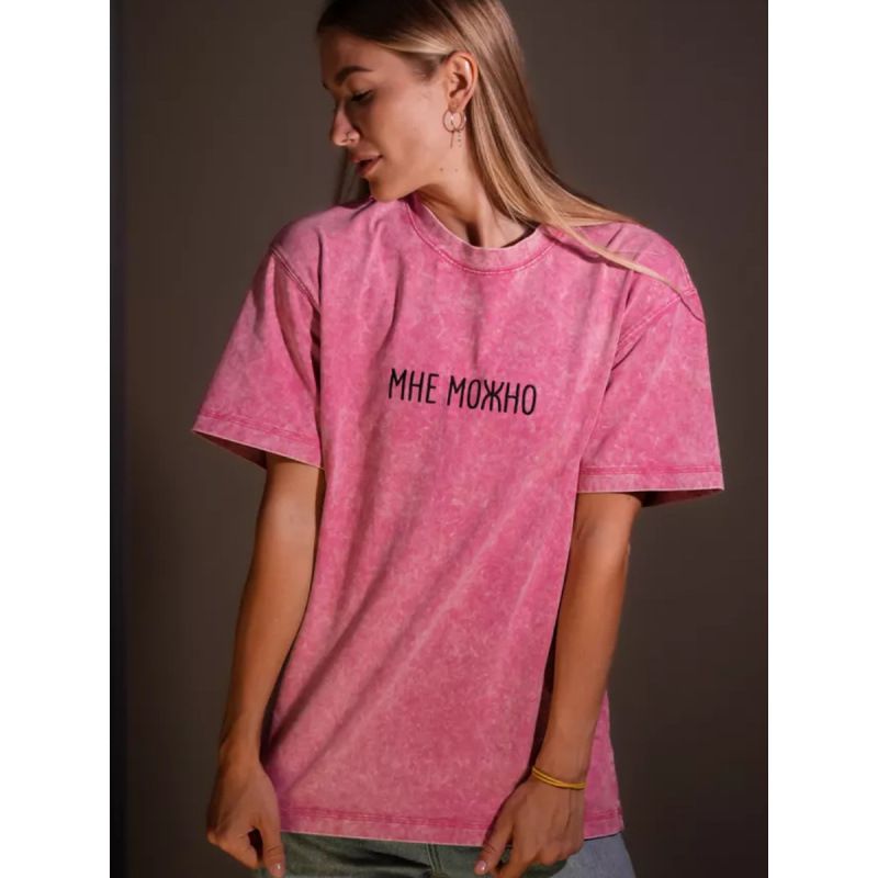 American Retro Washed Rose Red 2025 Summer Couple Style Casual Versatile 100% Cotton Short Sleeve T-Shirt Ins_ecoleips.com