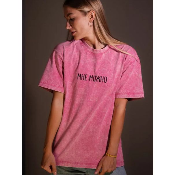 American Retro Washed Rose Red 2025 Summer Couple Style Casual Versatile 100% Cotton Short Sleeve T-Shirt Ins_ecoleips.com