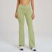Women's Clothing High-Waisted Wide-Leg Pants For Women Bare Skin Flared Style Crossover Waistband Outdoor Casual Sports Slightly Flared 2030_ecoleips.com