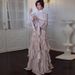 2025 New European And American Fashion Women's Elegant Fashionable Ruffled Slim Dress_ecoleips.com