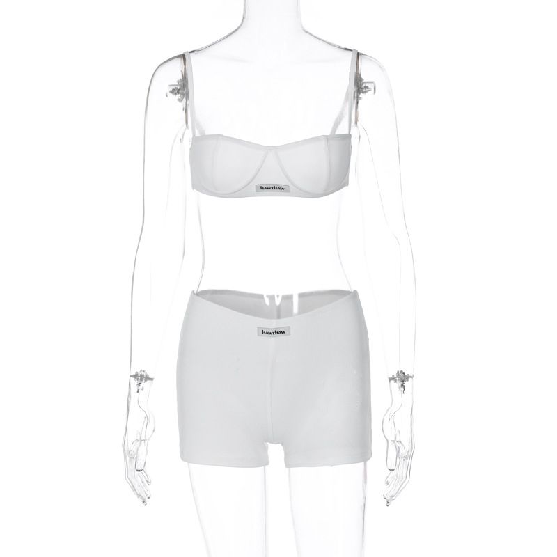 2024 Summer New Fashion Sexy Girl Camisole Top Slim Hot Pants Set Wholesale For Women_ecoleips.com
