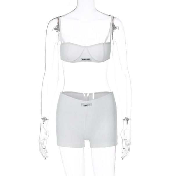 2024 Summer New Fashion Sexy Girl Camisole Top Slim Hot Pants Set Wholesale For Women_ecoleips.com