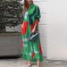 Women's Clothing Autumn New Fashion Printed Shirt Collar Loose Waist Dress Women_ecoleips.com