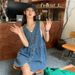 K Cowboy Shoulder Strap Dress, Female Design Sense, Niche, Slimming, Sleeveless Camisole Vest Skirt, Short Skirt_ecoleips.com