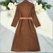 Women's Oversized Long Coat With Lapel Collar - Soft Air Suede Fabric, Loose Fit Long Sleeve Trench Coat For Autumn Winter (Khaki, S-4XL)_ecoleips.com