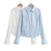 Design Sense Long Sleeve Shirt For Women 2025 Summer New Style Sexy Slim Fit Turn-down Collar Single-breasted Slimming_ecoleips.com