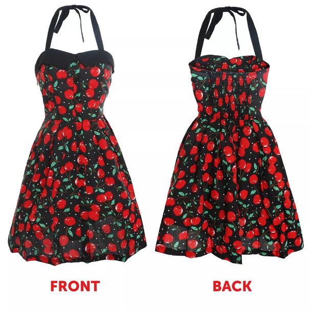 Foreign Trade Cross-Border Women's Summer New Retro Polka Dot Strap Large Swing Dress, Plus Size Dress_ecoleips.com