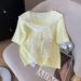 Women's Clothing Design Hollow Shawl Mesh Top T Shirt Ice Silk Sweater_ecoleips.com