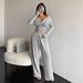 Women's Clothing Women's Trendy Casual V Neck Wide Leg Pocket Trousers Autumn Winter Short Slim Fit Sexy Style Suit_ecoleips.com
