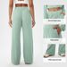 Women's Autumn Winter Waffle Sports European And American Style Solid Color Loose Casual Wide Leg Fitness Training Pants_ecoleips.com