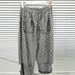 Striped Wide Leg Pants With Layered Waist Design - Elastic High Waist Trousers With Ruffle Detail Functional Side Pockets_ecoleips.com