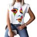 2024 New Foreign Trade Hot-Selling Half-Turtle Neck Short-Sleeve T-Shirt Women's Fashion Casual Short Style_ecoleips.com