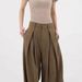 Aria Basics Brown Wide-Leg Suit For Women 2025 Spring And Autumn New High-Waisted Extra Wide Design Straight Loose Draped Casual_ecoleips.com