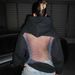 Women's Fashion Hooded Sweatshirt See-through Mesh Splicing Long Sleeve Sexy Style Autumn Winter Clothing European American_ecoleips.com