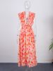 Print Ruffles Hollow Out Long Dresses Women's Sexy Backless Sleeveless Lace-up High Waist Split Dress 2026 New Lady Beach Robes_ecoleips.com