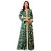Women's Elegant Temperament Robe Printed Long Dress_ecoleips.com