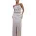 2025 Spring Summer New Three-Dimensional Flower Strap Top Pocket Half Skirt Elegant Cotton Linen Set For Women_ecoleips.com