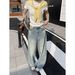 ICC Early Spring New Vintage Distressed Wide-leg Jeans For Women, High Street Style, Guangzhou Thirteen Lines 10736_ecoleips.com