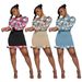 TS1208 Cross-Border Supply New European And American Women's Fashion Ruffled Floral Mesh Patchwork Bodycon Skirt_ecoleips.com