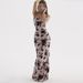 INS European And American Style 2023 Spring/Summer New Women's Fashion Strapless Sexy Backless Slim Fit Printed Bodycon_ecoleips.com