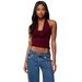 Lace Patchwork Halter Neck Tank For Women, 2026 Spring/Summer Style, Sexy Hot Girl Slim Fit Tie-Up Women's Top_ecoleips.com