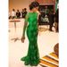 Women's Clothing New R Women's Clothing Long Sleeved Transparent Lace Dress Mopping Evening Dress New_ecoleips.com