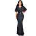 Women's Clothing Elegant Temperament Women's Dress High Elastic Sequins V Neck_ecoleips.com