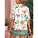 Women's Clothing Fashion Printed Short Sleeved Shorts Holiday Leisure Suit 8212_ecoleips.com
