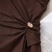 Women's Clothing Elegant Off-Shoulder Pleated Shorts Suit For Women American Style Spring Summer_ecoleips.com