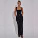 Women's Rhinestone Studded Bridesmaid Dresses Long Evening Gowns Floor-Length Casual Dresses for Parties Spring/Autumn Wear_ecoleips.com